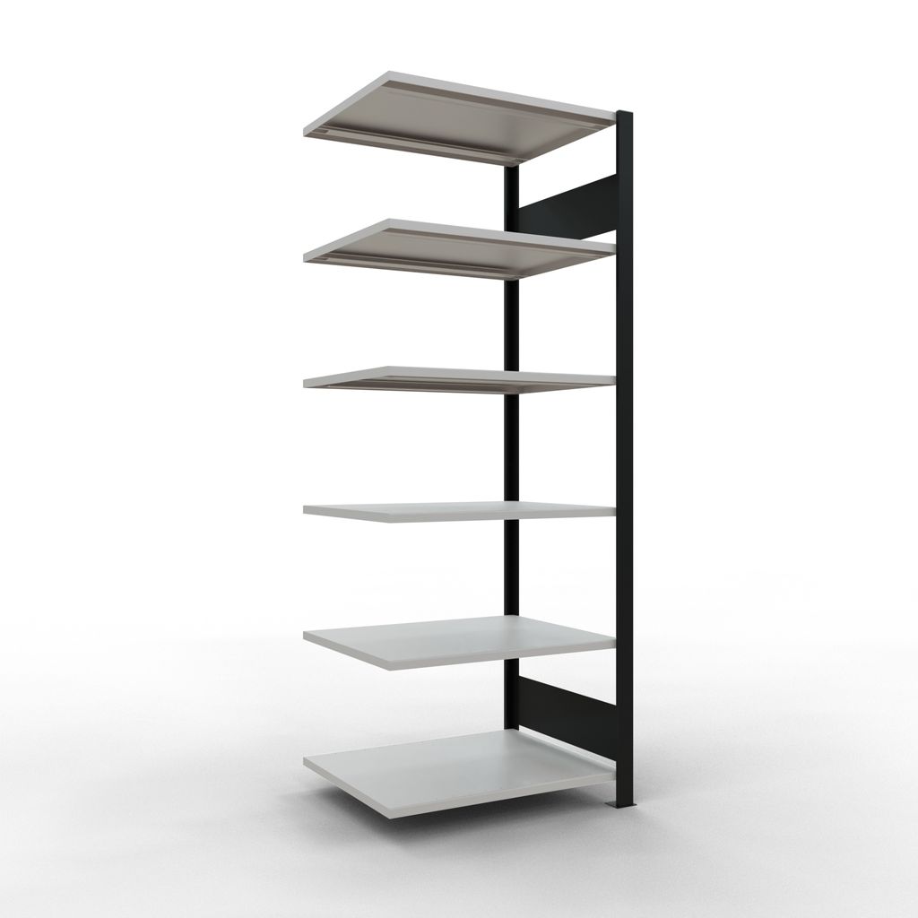 Büroregal Stecksystem Anbauregal - 2000x750x600 mm, Typ 150 kg
