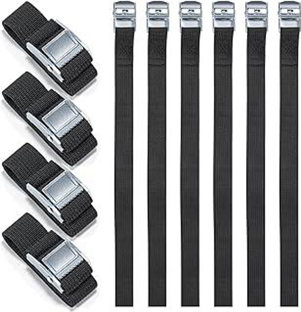 10 Stück 50cm Schwarz Spanngurte Kurz,Befestigungsgurte Befestigungsriemen für Fahrrad,Gurte zum Befestigen Fahrradträger,Verstellbare Zurrgurte...