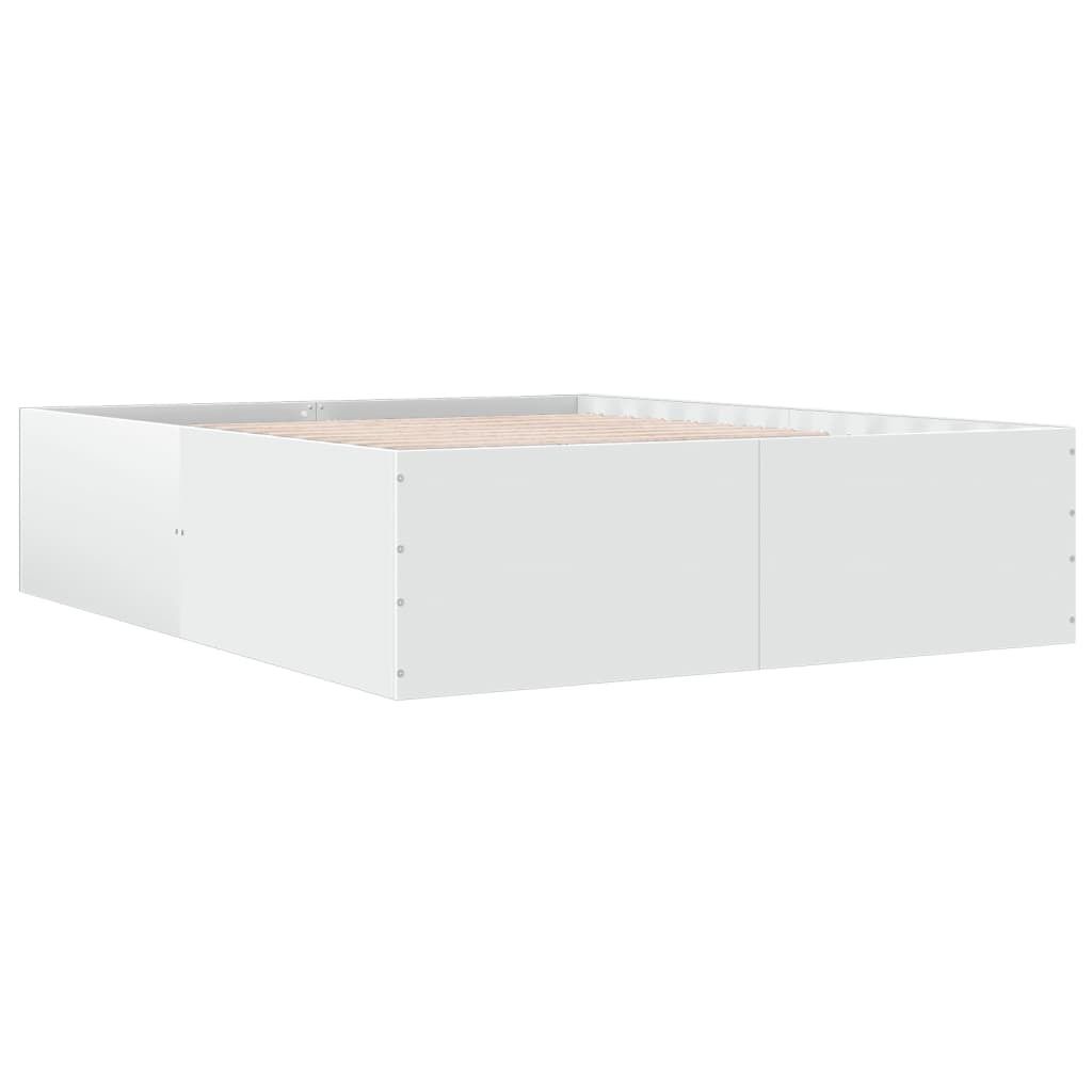vidaXL Postel White 160x200 cm Dřevěný materiál Obrázek produktu 