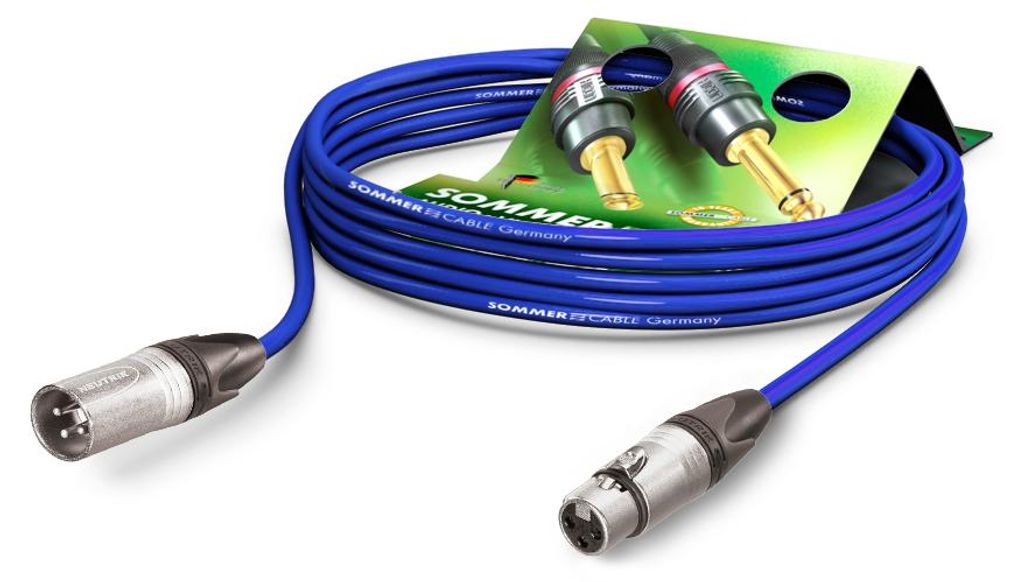 Mikrofonkabel Club Series MKII, 2 x 0.34 mm² | XLR / XLR, NEUTRIK | 20,00m | blau