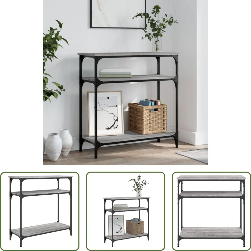 Consolle Grigia Sonoma 75x29x75 cm - Mobile Ingresso Elegante Legno