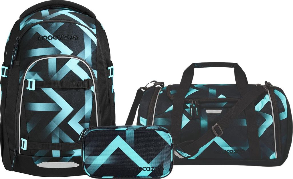 Coocazoo, Schulrucksack-Set MATE Laser Lights 3-teilig Produktbild 