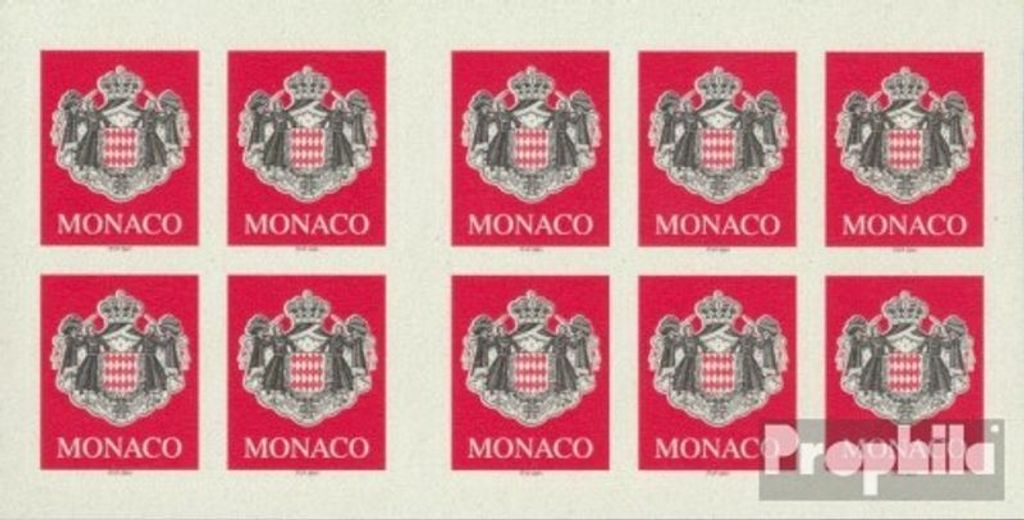 Briefmarken Monaco 2000 Mi 2537Fb Folienblatt (kompl.Ausg.) postfrisch Freimarke: Staatswappen