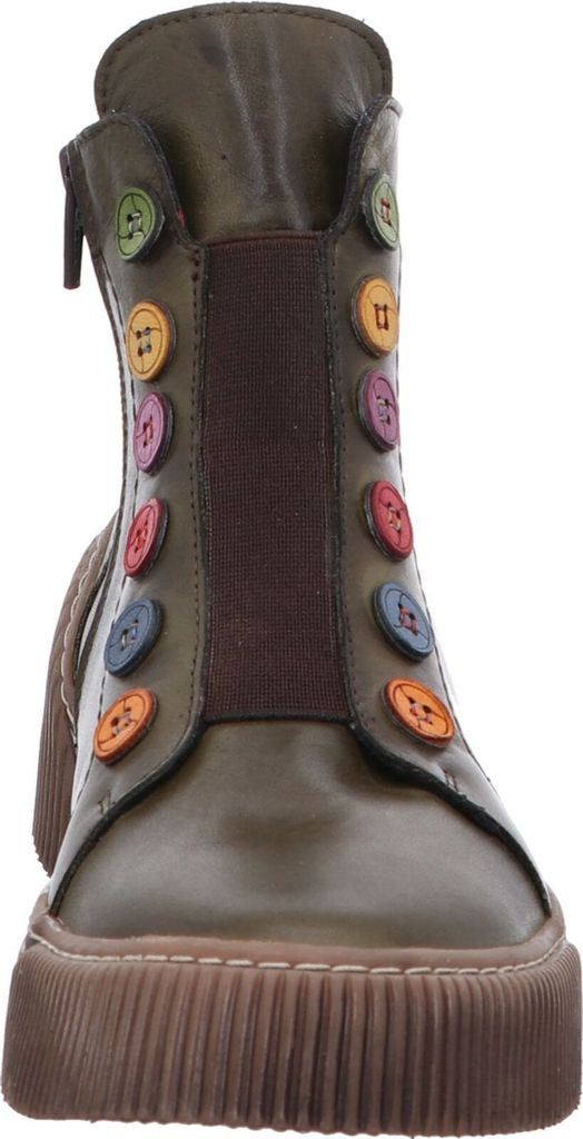 Gemini Stiefelette Boot bunte Knöpfe Grün Größe 40 EU