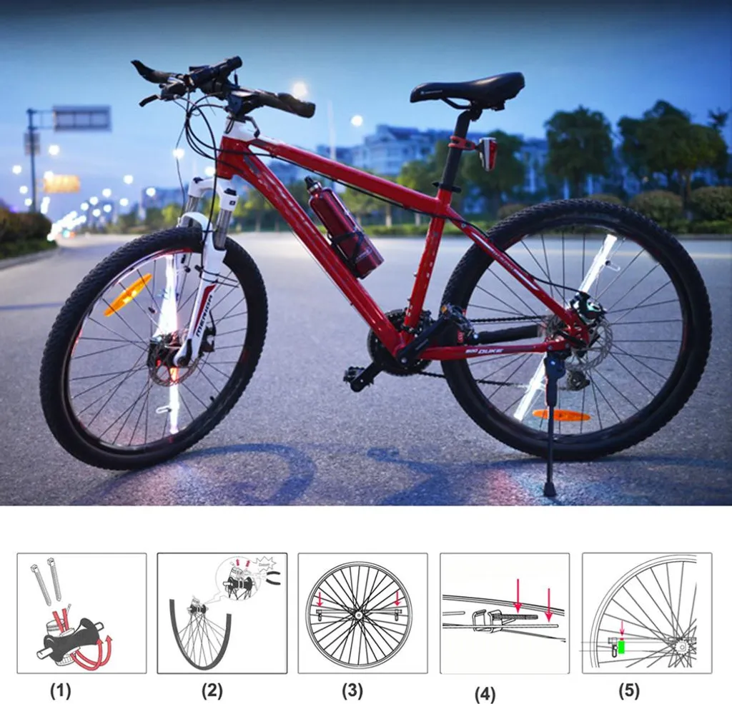 Décoration de roue vélo lumineuse pour sécurité et visibilité nuit