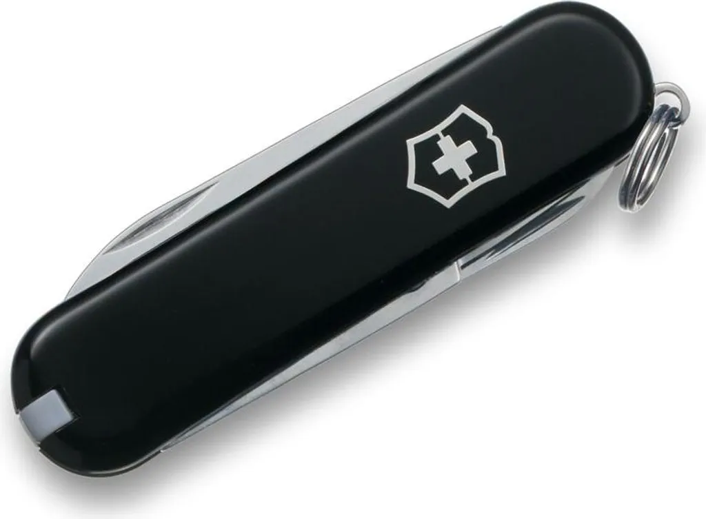 Petit canif de poche noir Classic SD 58 mm compact pour porte-clés discret