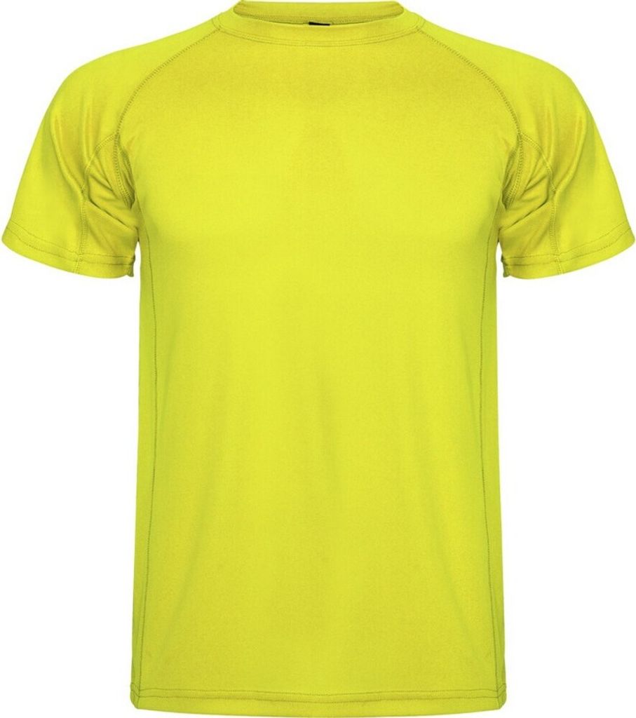 Roly - "Montecarlo" T-Shirt für Herren - Sport kurzärmlig PF4368 (M) (Fluoreszierendes Gelb)