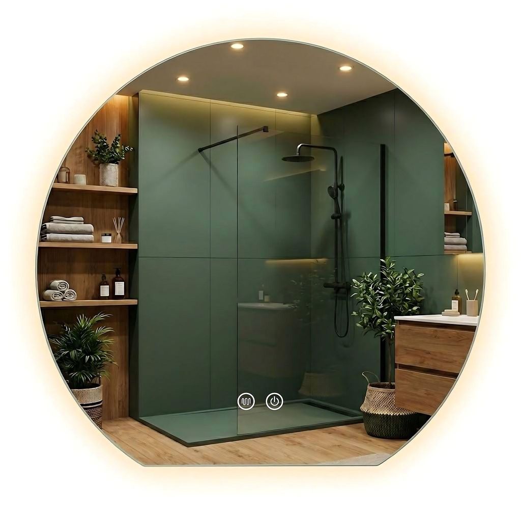 Fabio LED Spiegel 685x625 mm Rund Asymmetrisch mit Produktbild 