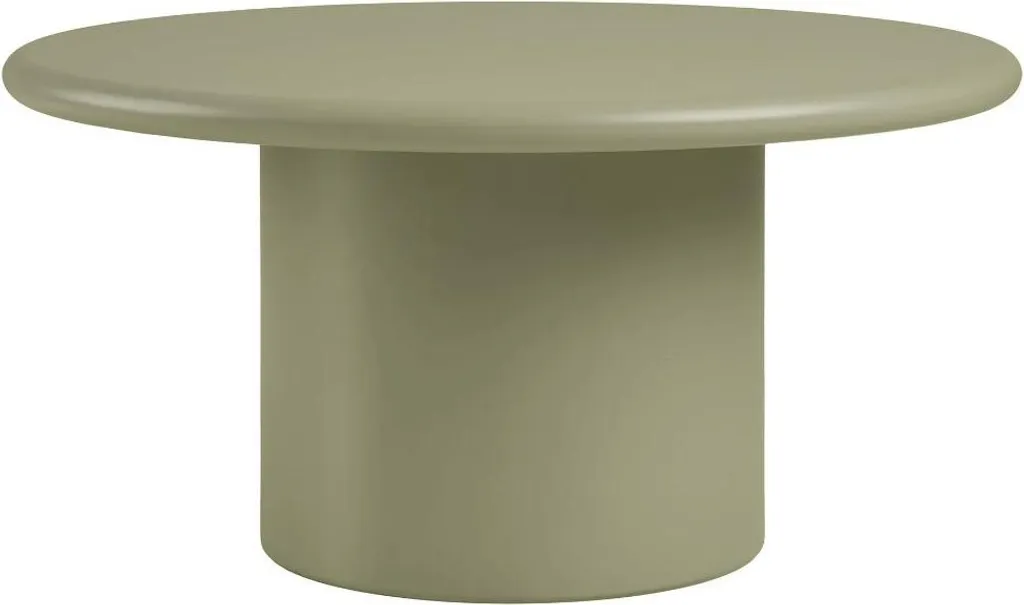 Table basse ronde Henny Ø80 cm vert olive pour salon moderne - 2