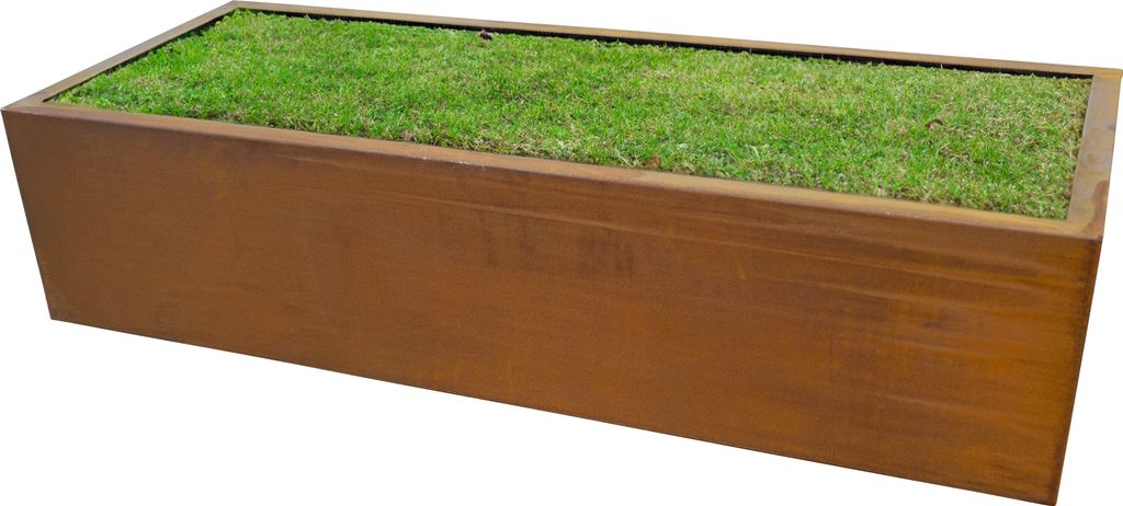 Cortenstahl Hochbeet Blumenbeet Pflanzenbeet Beet-Einfassung 150x60x35cm