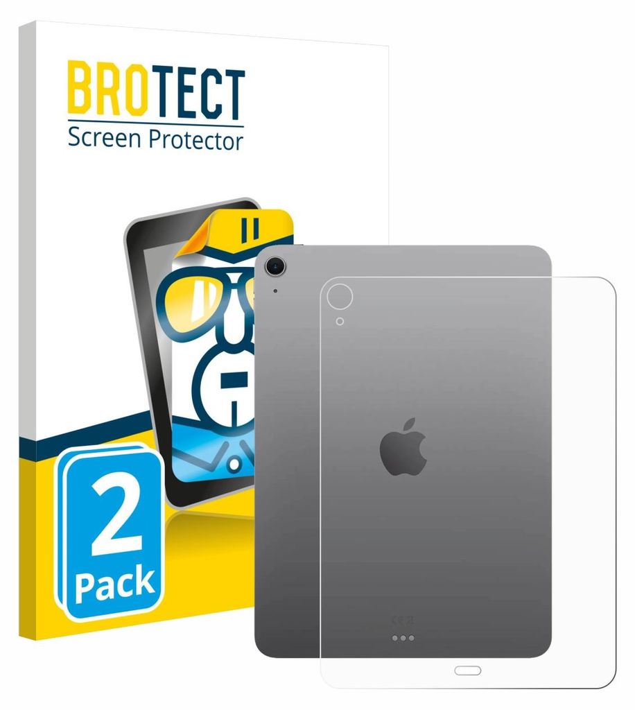 2x Für Apple iPad Air 11" M4 2026 (Rückseite) Schutzfolie BROTECT Displayschutz Display Schutz Folie Klar Transparent