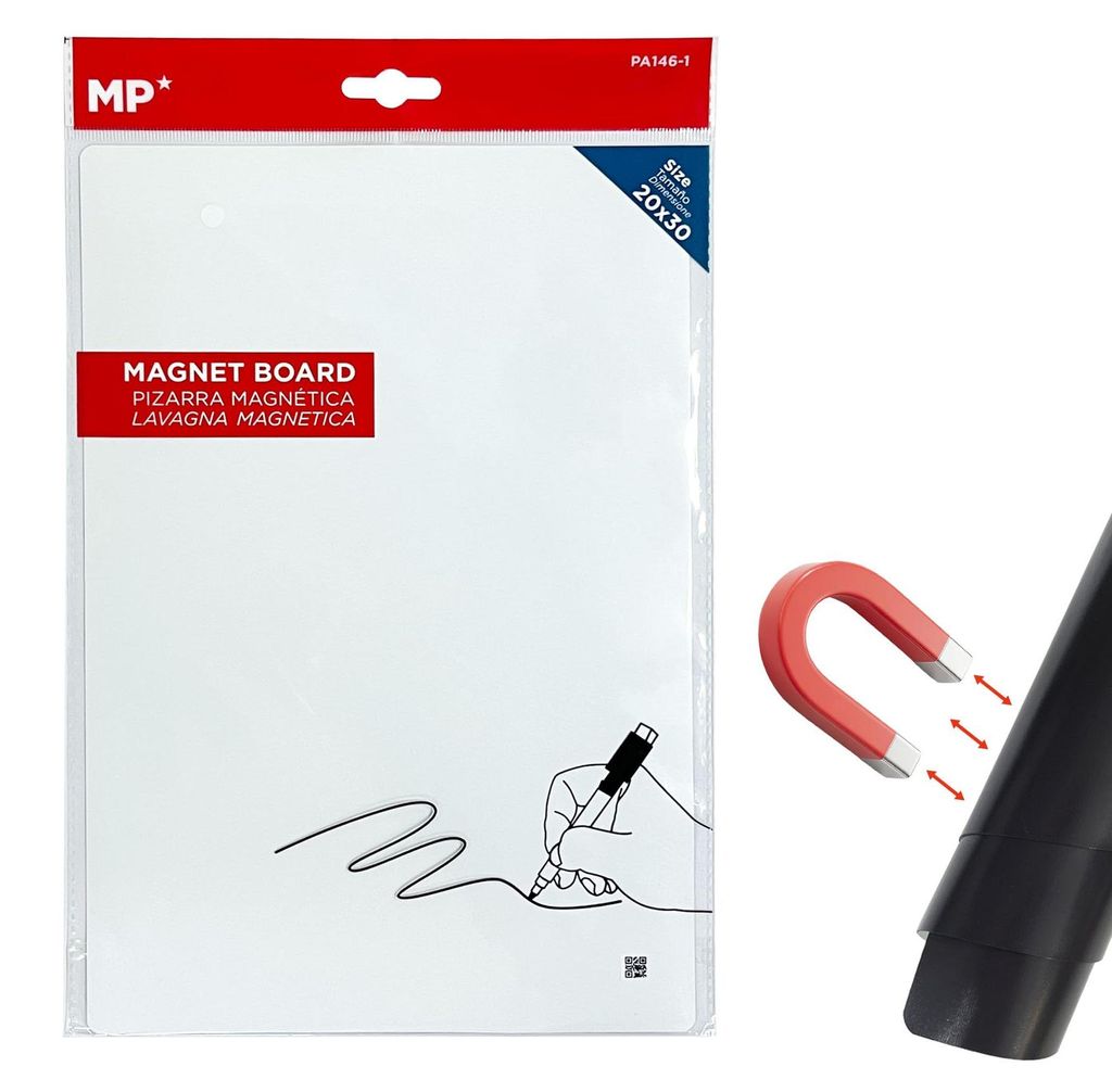 MP Whiteboard Folie,20x30cm Magnetisch Selbstklebend Weißwandtafel Folie, Whiteboard Sticker DIY, Wandfolie für glatten Oberflächen in Schule B...