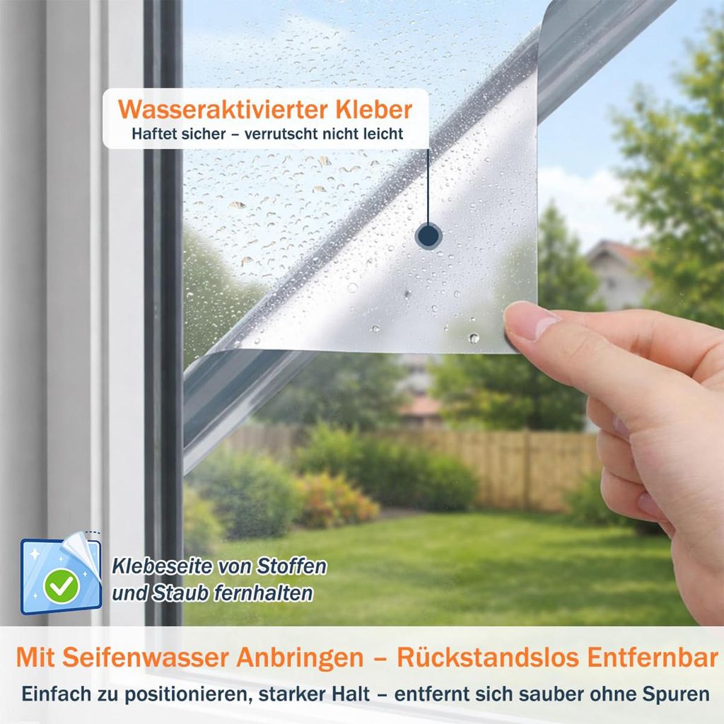 Fensterfolie Hitzeschutz Sonnenschutz UV Schutz Sichtschutz