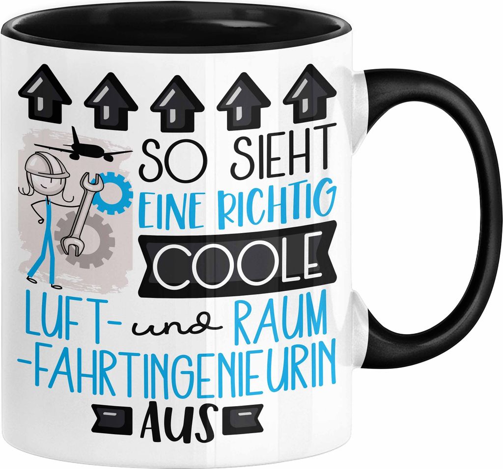 Luft- und Raumfahrtingenieurin Geschenk Tasse Geschenkidee für Luft- und Raumfahrtingenieurin Geburtstag Weihnachten Spruch So Sieht Eine Richtig ...