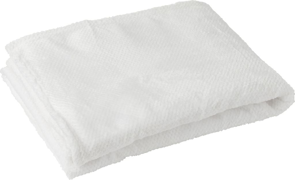 J-Line Decke Snuggle Polyester Weiß