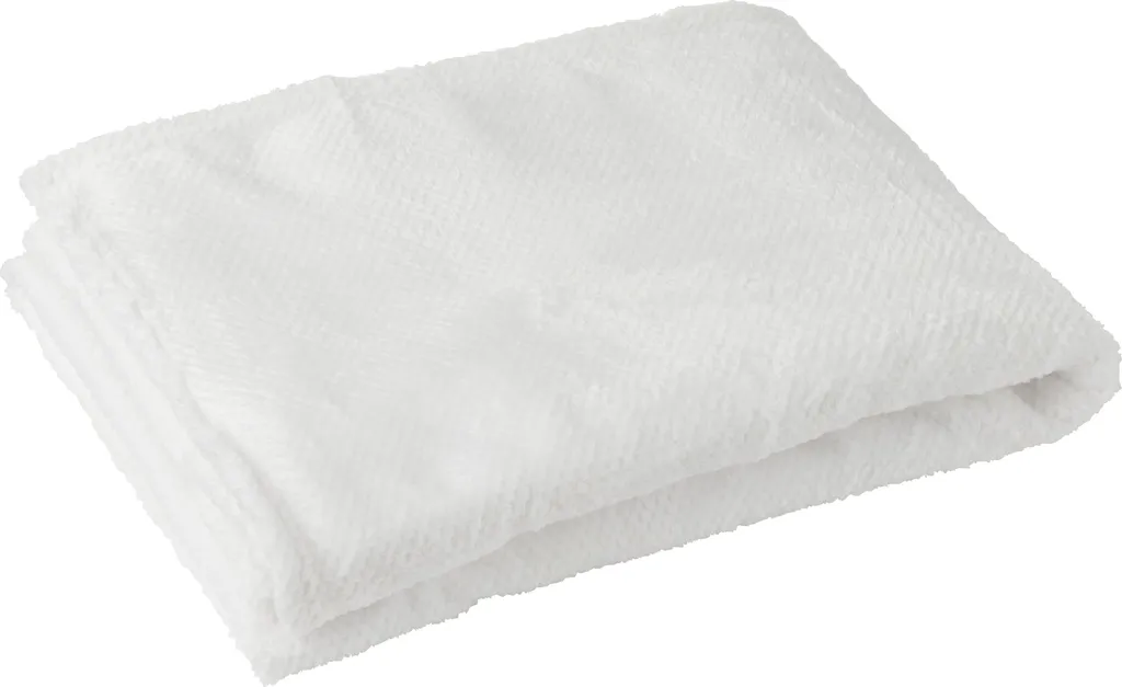 Couverture Snuggle J-Line en Polyester Blanc - Plaid Douillet 150x200cm