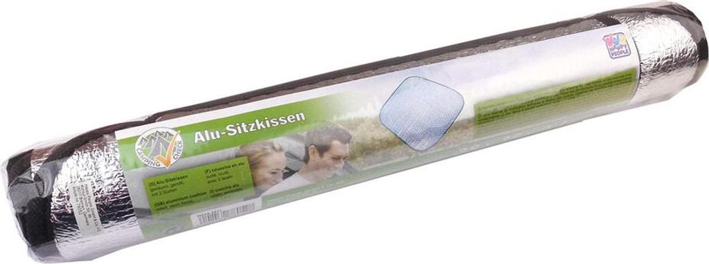 Sitzkissen Alu schwarz/silber 38x38x0,4cm Produktbild 
