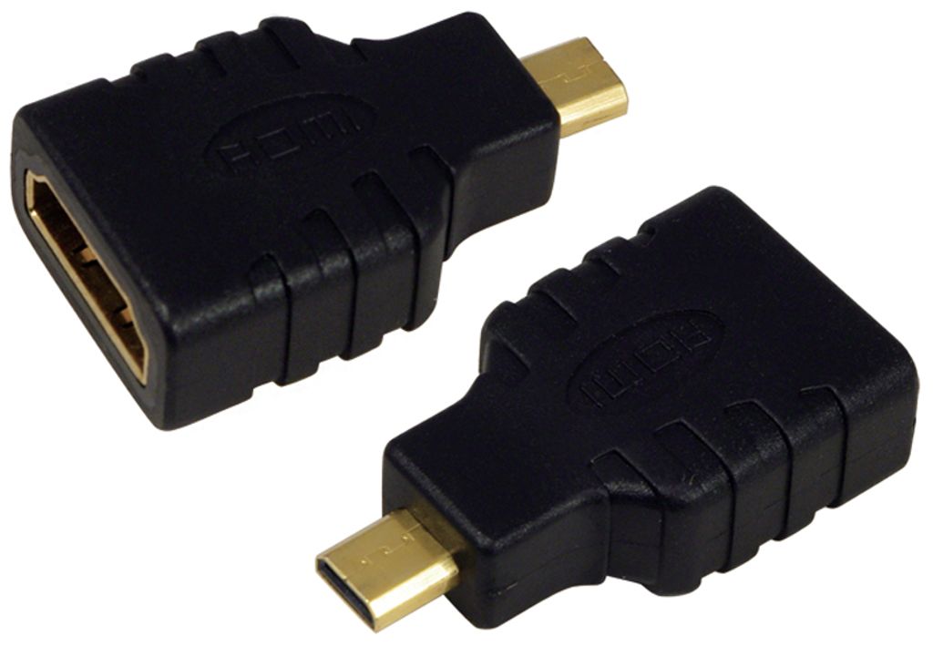 LogiLink AH0010, HDMI D, HDMI A, Schwarz Produktbild 