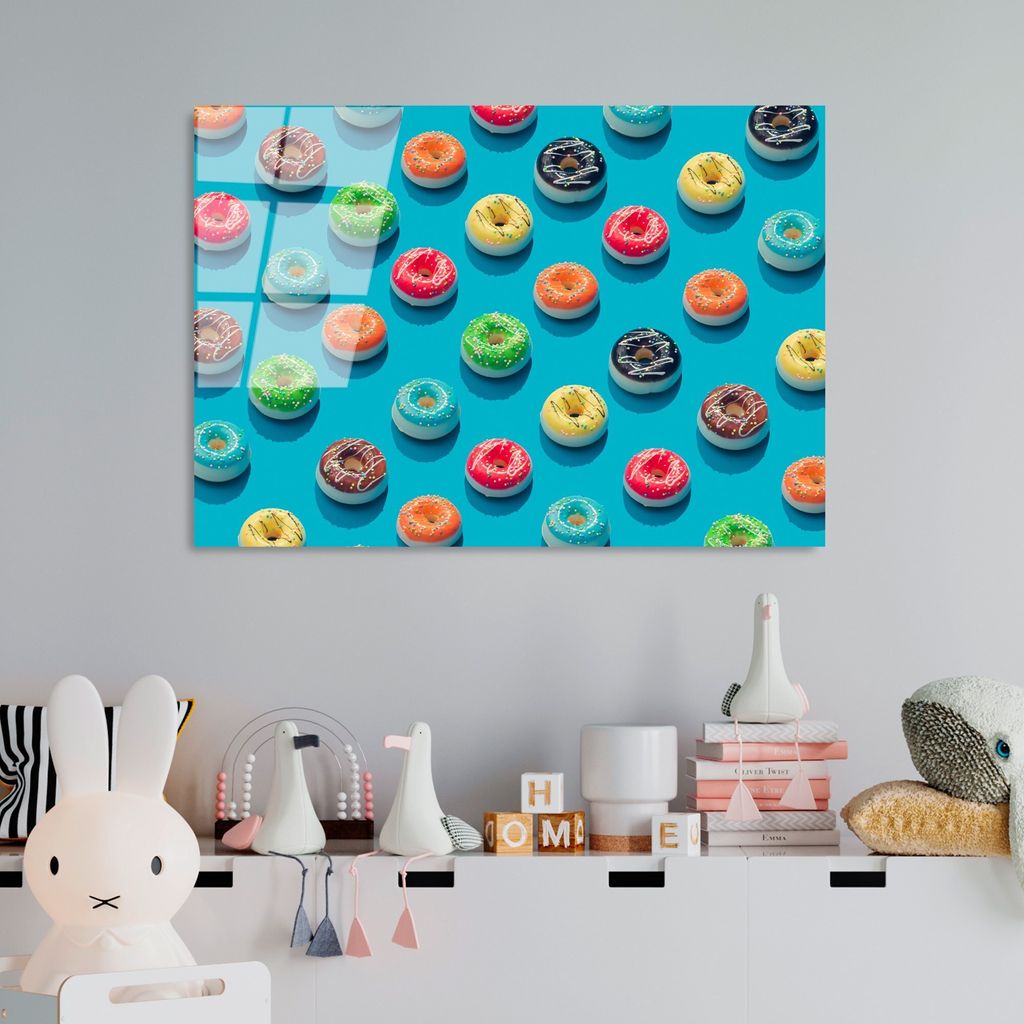 Wallity, UV-747 70 x 100, Dekorative Malerei aus gehärtetem Glas, Mehrfarbig, 100 % gehärtetes Glas, 70 x 100 cm