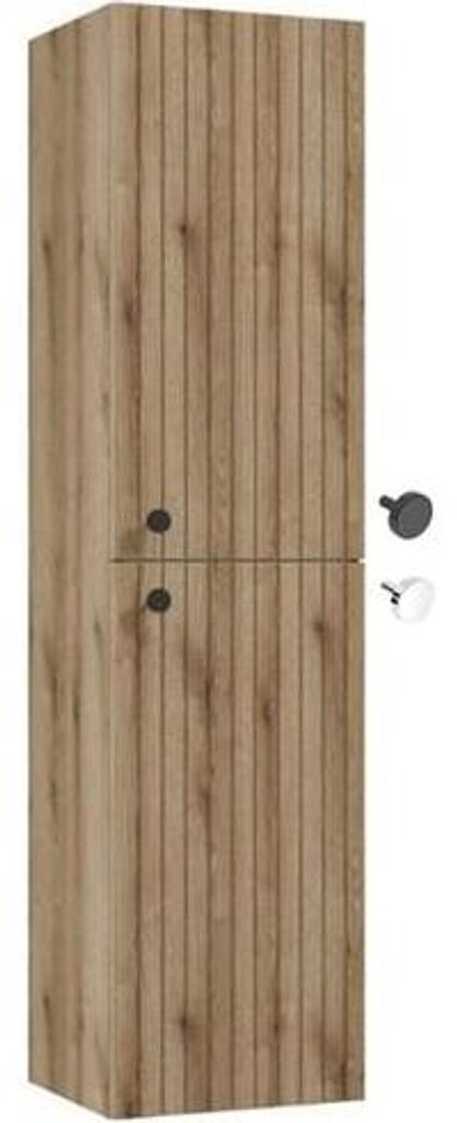 DomoDomo Słupek łazienkowy wiszący ryflowany 140x35 cm dąb Zdjęcie produktu 
