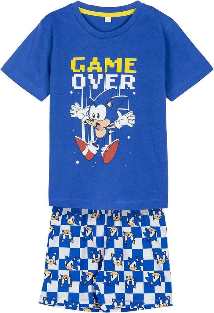 Schlafanzug Für Kinder Sonic Blau - 6 Jahre Produktbild 