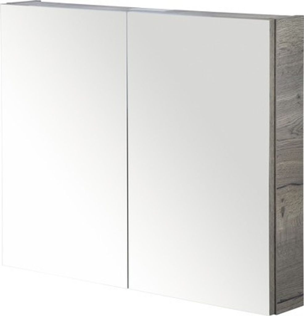 Spiegelschrank Sanox 80 x 13 x 65 cm tabacco 2-türig