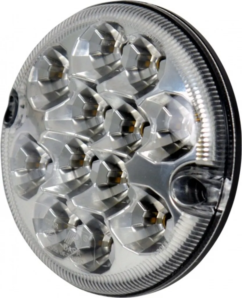Faro Retromarcia LED 12/24V Ø 95mm | Luce Bianca Trasparente IP67 Pro