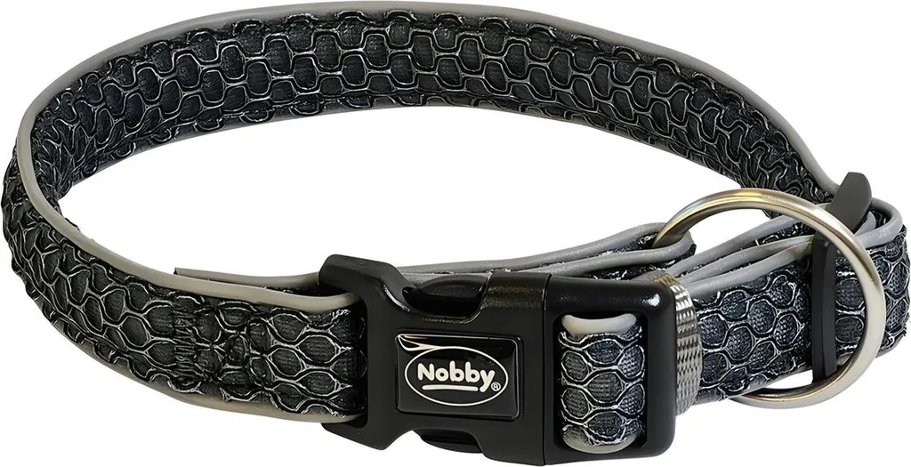 Collare Nobby "MESH AIR" grigio S-M 25 mm, 30-45 cm