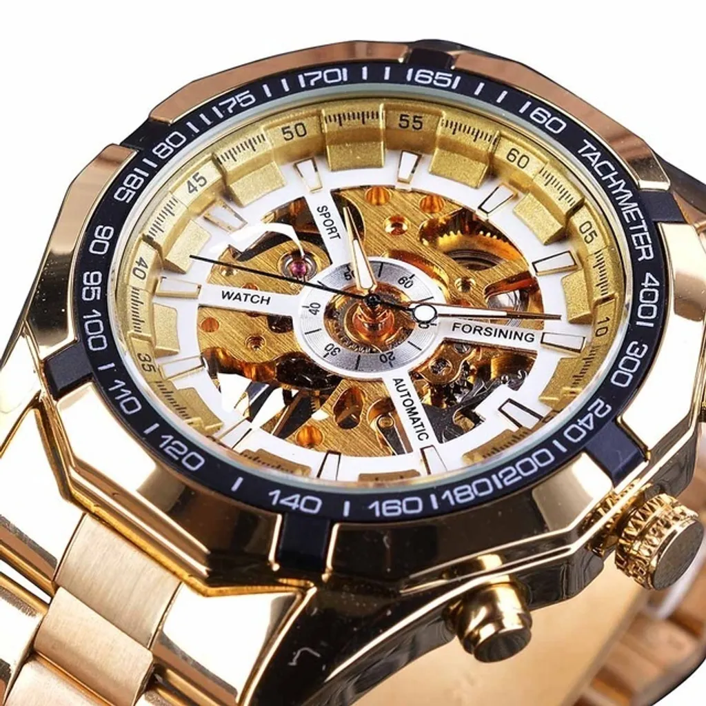 Montre Homme FORSINING TO-14525 Doré et Noir - Chic et Précision KP14525