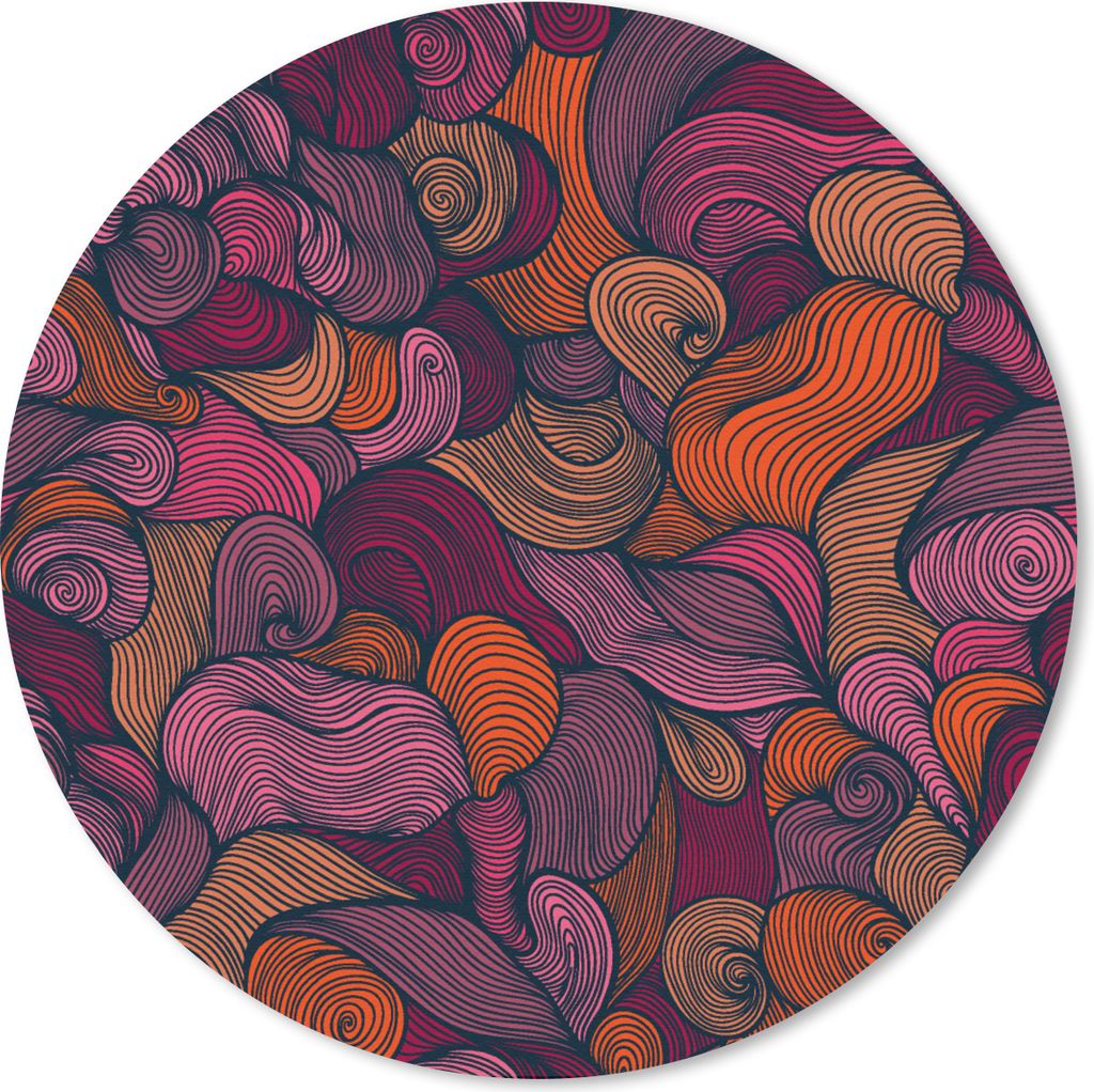 MuchoWow Mauspad Mousepad Muster - Linienkunst - Jugendstil 50x50 cm - Mousepads - Maus Mat - Pad - Mausunterlage - Vinyl