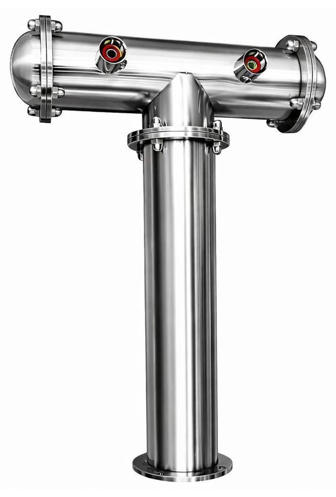 Beer Tower "Mr. T" Chrom Poliert 2 leitig ohne Schankhähne