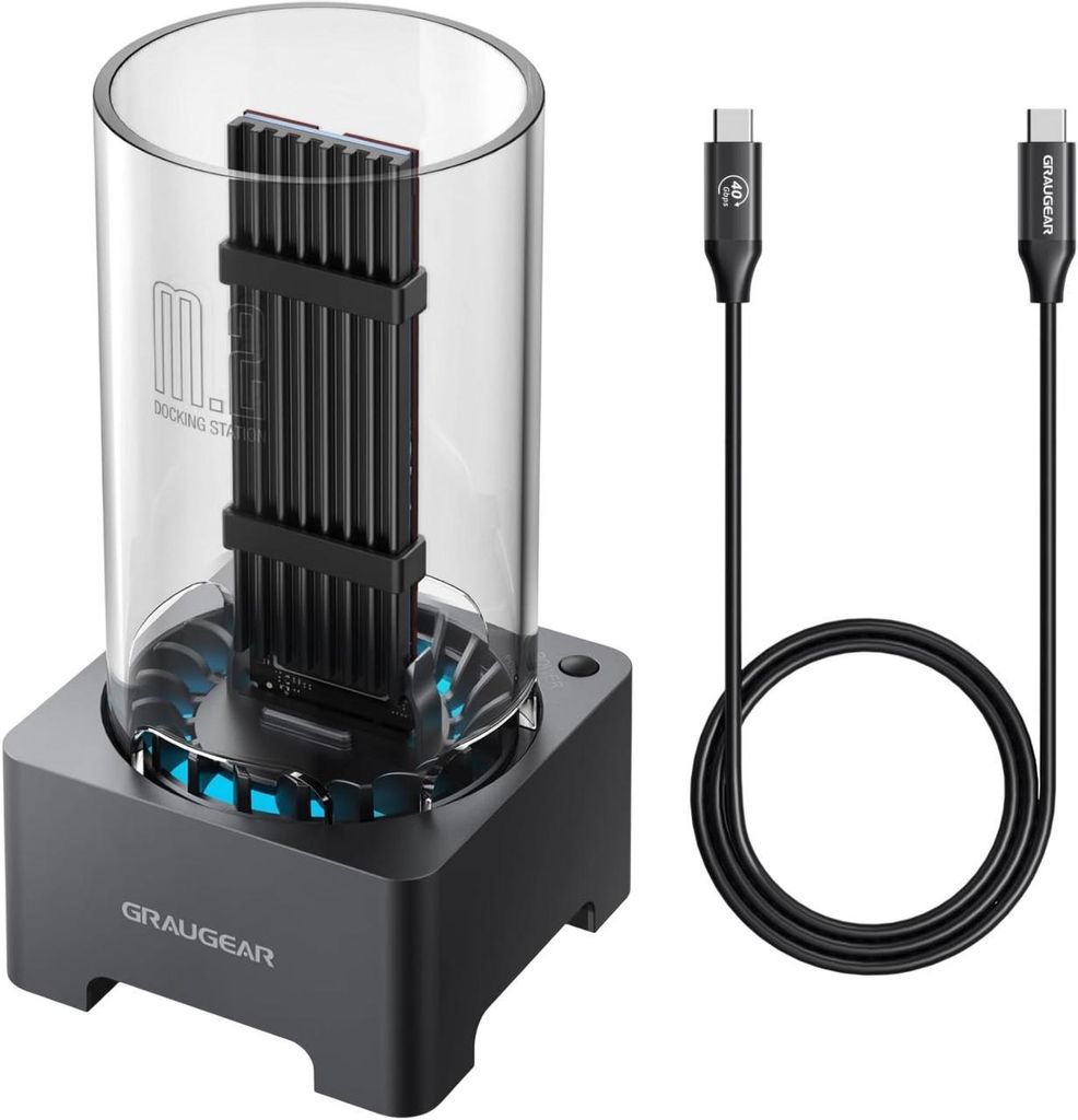 GRAUGEAR Docking Station USB 4.0 f. M.2 PCIe Gen4x4 NVMe SSD