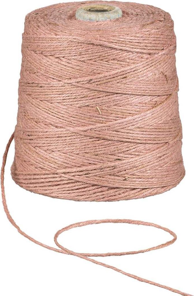 Fil de jute rose, 500 m, 2 mm, 1 kg, fil de jute pour Image du produit 