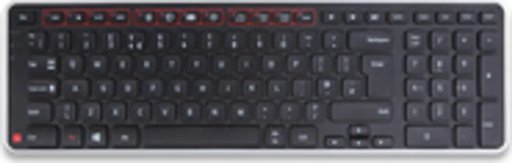 Contour Balance Clavier sans Fil UK Noir Argenté avec Pavé Numérique