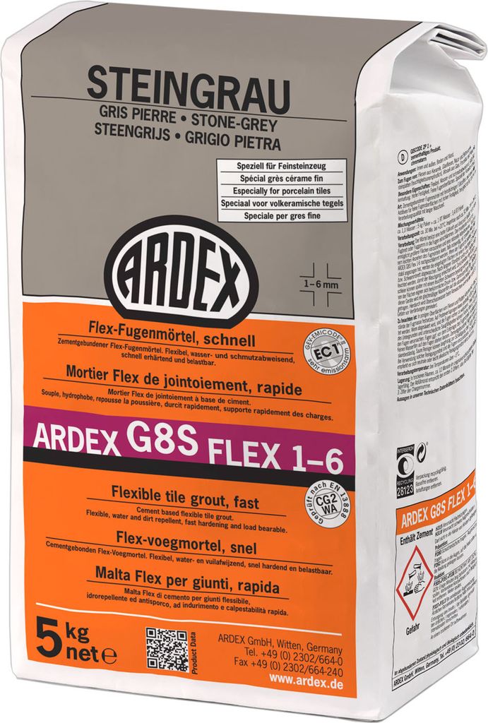 ARDEX G8S Flex-Fugenmörtel Steingrau 5kg Beutel