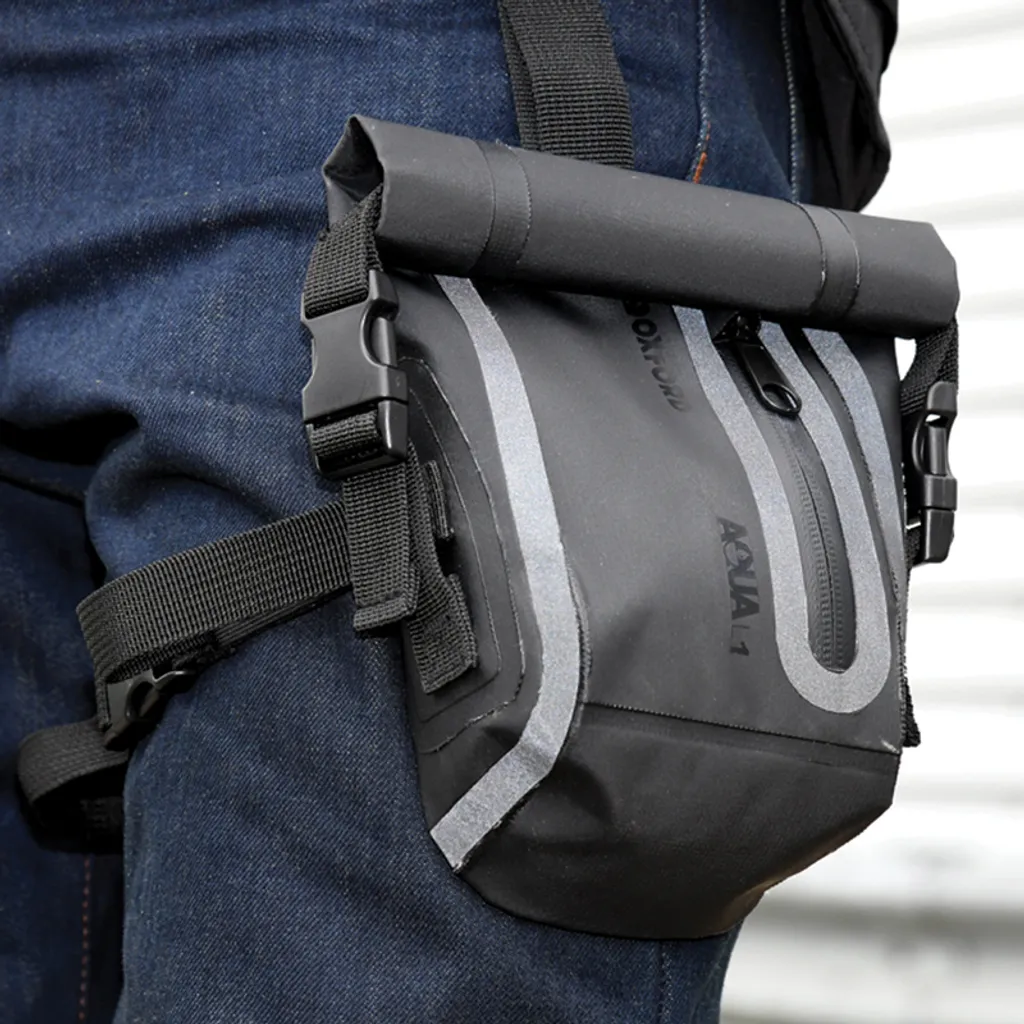 Sac de jambe OXFORD Aqua L1 étanche noir pour moto et usage quotidien