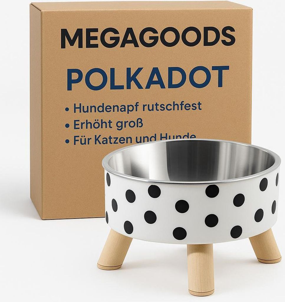 Hundenapf rutschfest erhöht groß für Katzen und Hunde Kunststoff DE.