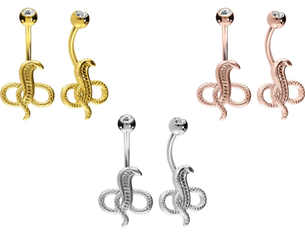 Bauchnabelpiercing Chirurgenstahl Bananabell KOBRA