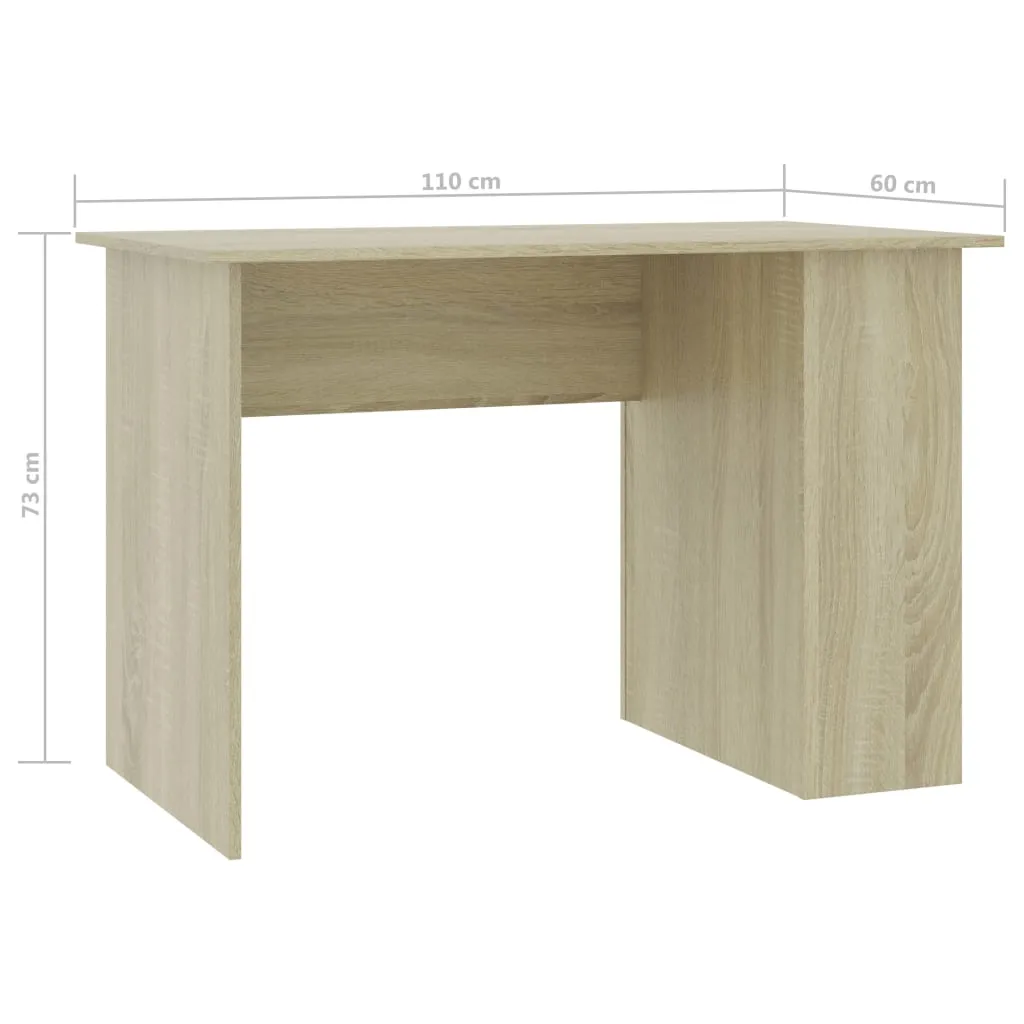 Bureau bois composite résistant, table ordinateur avec plateau 120cm - 7