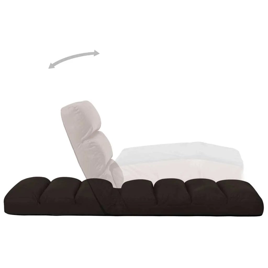 Siège de sol pliable marron en simili - Fauteuil d'appoint confortable
