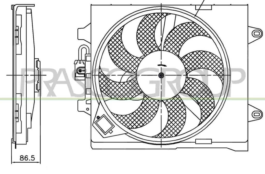Ventilateur moteur FIAT Panda : Pièce de rechange radiateur à eau