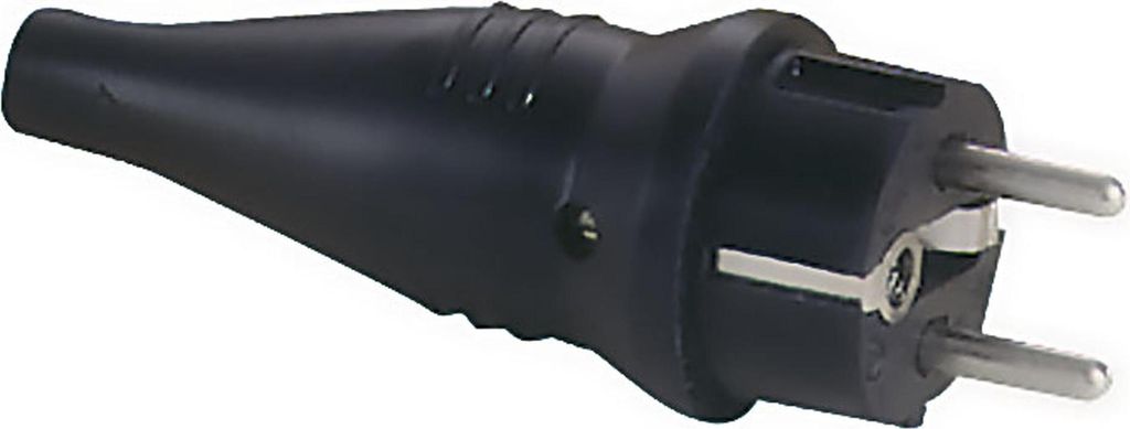 ABL Gummi-Schuko-Stecker 1419190 schwarz bis 3 x 1,5mm