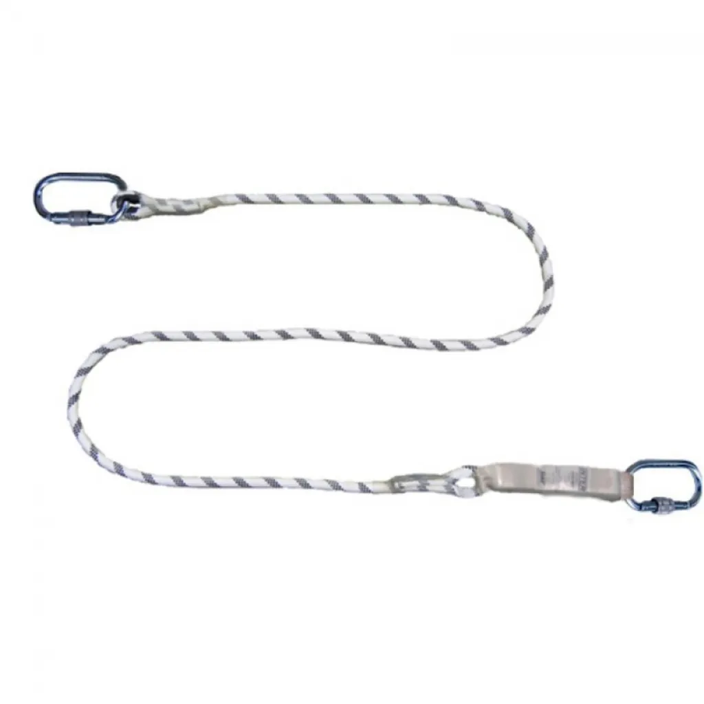Câble de sécurité acier 2m Dedra : mousquetons robustes et gaine PVC