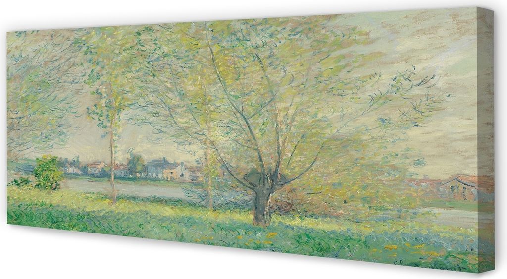 Leinwandbild 125x50 Wandkunst Kunst gemalt Wiese