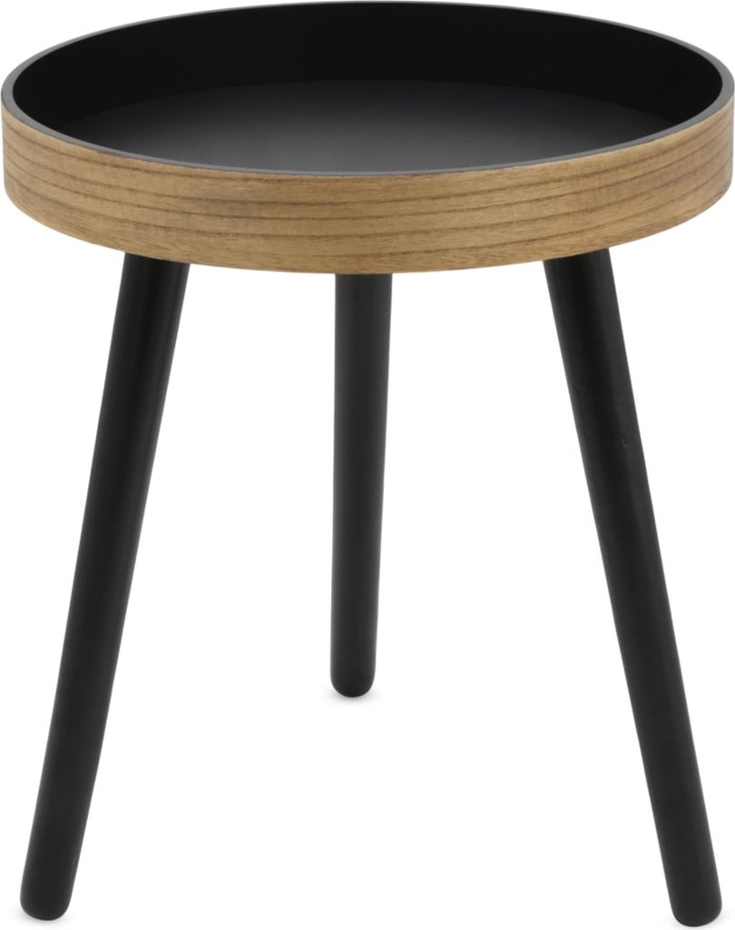 Houten bijzettafeltje met ronde tafelblad – Ø 38 cm – Productafbeelding 