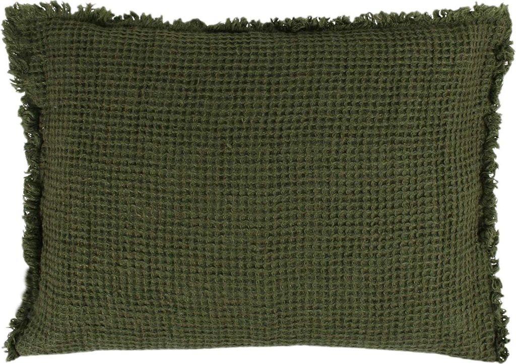 Zoeppritz Leinen-Kissenhülle Honeybee Farbe huntergreen Größe 40x60