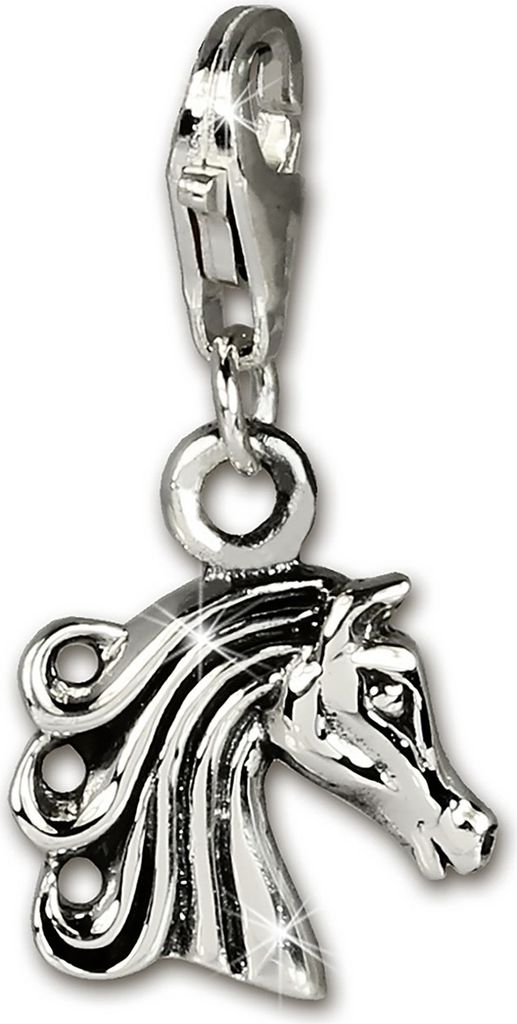 SilberDream Charm Schmuck Armband Anhänger Pferdekopf 925 Echt Silber FC1043