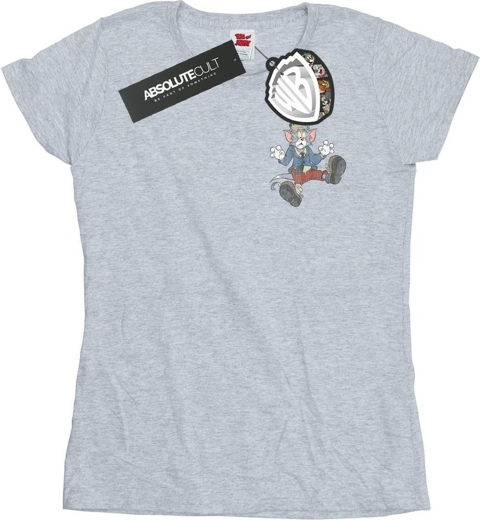 Tom And Jerry - "Frankenstein Tom" T-Shirt für Damen BI43672 (M) (Grau)