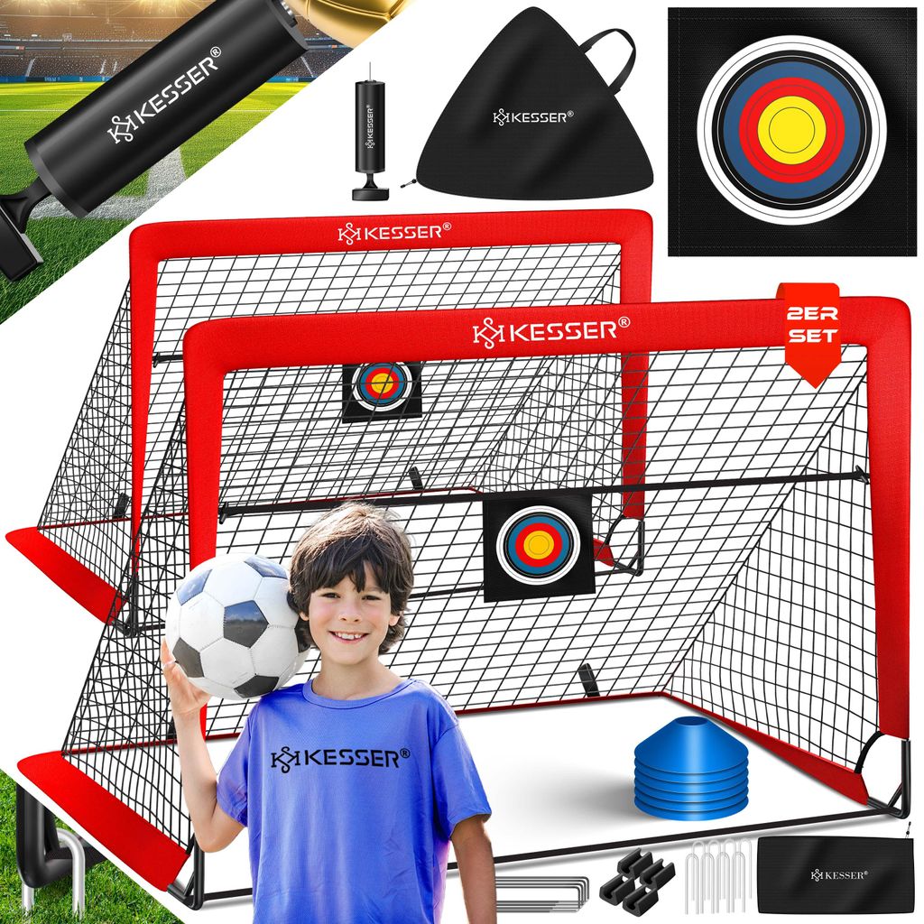 KESSER® Fussballtor 2er Set, Antirutsch, inkl. Hütchen, Produktbild 