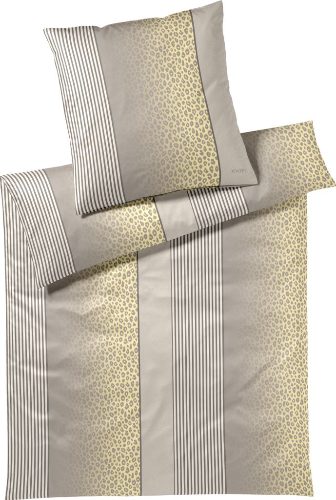 JOOP! Mako-Satin-Bettwäsche-Garnitur Leo Farbe Vanilla Größe 135x200+80x80